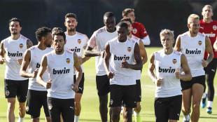 El Valencia entrenando