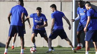 El Valencia entrenando