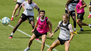 El Valencia entrenando
