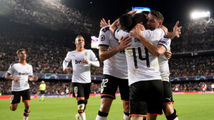 El Valencia celebrando un gol