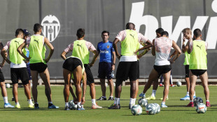 El Valencia entrenando