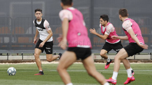 El Valencia entrenando