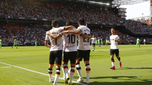 El Valencia celebrando un gol