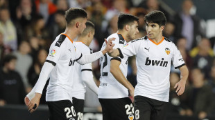 El Valencia celebrando un gol
