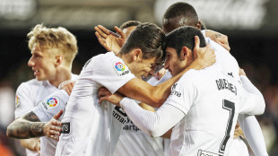 El Valencia celebrando un gol