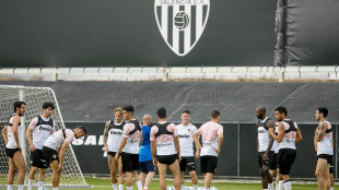 El Valencia entrenando