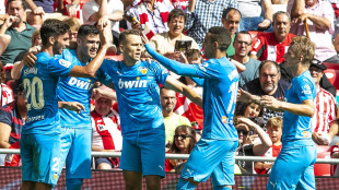 El Valencia celebrando un gol
