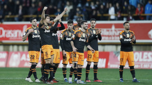 El Valencia celebra un gol 