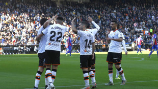El Valencia celebrando un gol