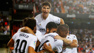 El Valencia celebrando un gol