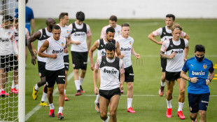 El Valencia entrenando
