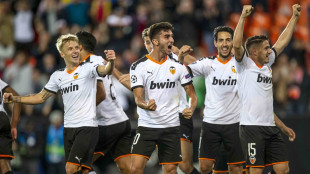 El Valencia celebrando un gol