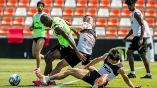 El Valencia entrenando