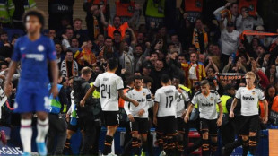 El Valencia celebrando un gol
