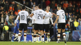 El Valencia celebrando un gol