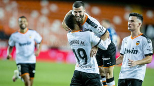 El Valencia celebrando un gol