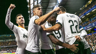 El Valencia celebrando un gol