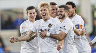 El Valencia celebrando un gol