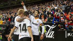 El Valencia celebrando un gol