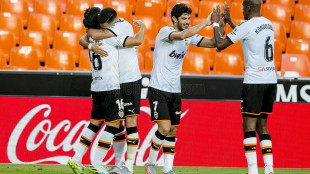 El Valencia celebrando un gol