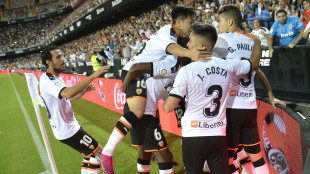 El Valencia celebrando un gol