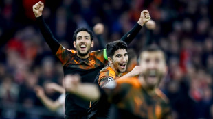 El Valencia celebrando el pase