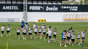 El Valencia entrenando