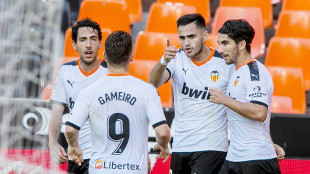 El Valencia celebrando un gol