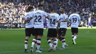 El Valencia celebrando un gol