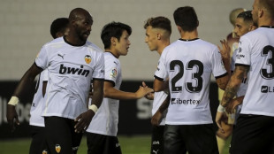 El Valencia celebrando un gol