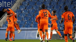 El Valencia celebrando un gol