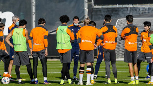 El Valencia entrenando