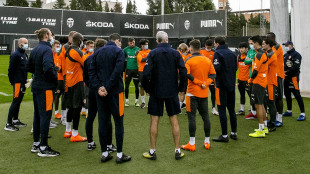 El Valencia entrenando