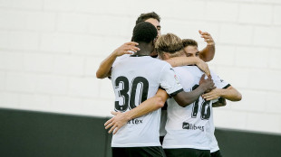 El Valencia celebra un gol 