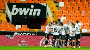 El Valencia celebrando un gol