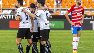 El Valencia celebra un gol 