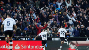 El Valencia celebrando un gol