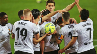 El Valencia celebrando un gol