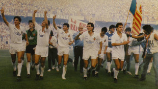 El Valencia celebrando el ascenso