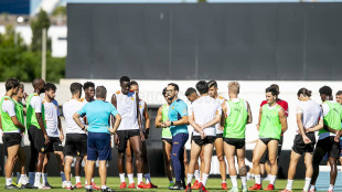 El Valencia entrenando