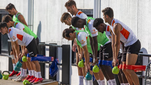 El Valencia entrenando
