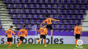 El Valencia celebra un gol 