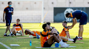 El Valencia entrenando