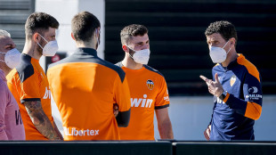 El Valencia entrenando