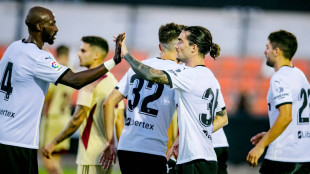 El Valencia celebra un gol 