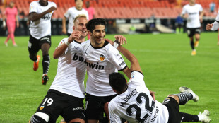 El Valencia celebrando un gol