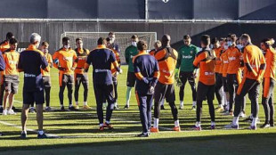 El Valencia entrenando