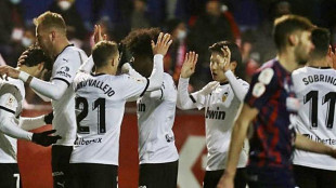 El Valencia celebrando un gol