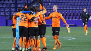 El Valencia celebrando un gol