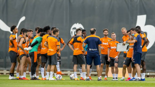 El Valencia entrenando